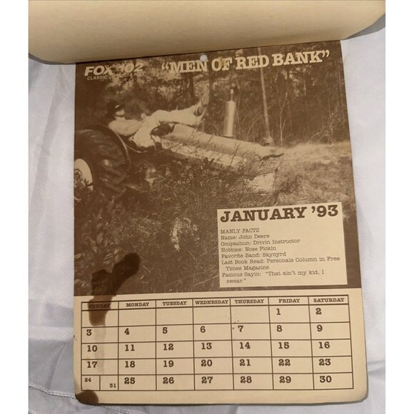Fox 102.3 Men of Red Bank Calendar 1992 Issue Rock n Roll Sc History - Picture 7 of 8